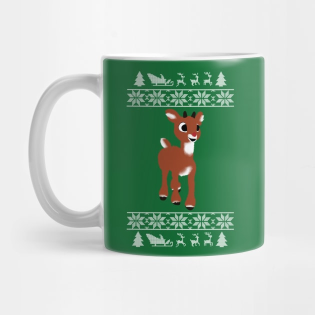 Rudolph ugly Christmas sweater by bowtie_fighter